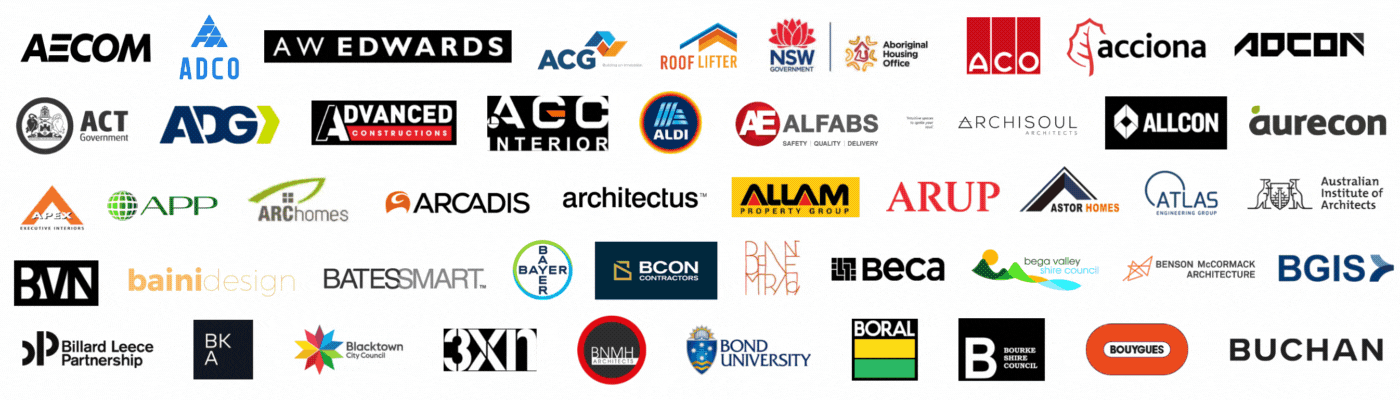 Companies that attend Sydney Build